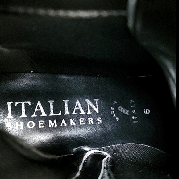 NWT Italian Shoemakers Black Leather Lace-Up Combat Short Boot Strap Buckle Sz 6 - Picture 14 of 15